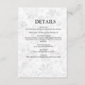 Winter Snowflake Wedding Informatiekaartje (Voorkant)