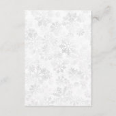 Winter Snowflake Wedding Informatiekaartje (Achterkant)
