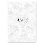 Winter Snowflake Wedding Kaart (Achterkant)