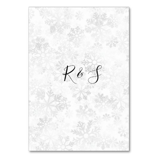 Winter Snowflake Wedding Kaart (Achterkant)