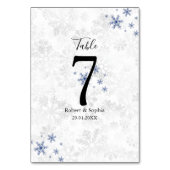 Winter Snowflake Wedding Kaart (Voorkant)