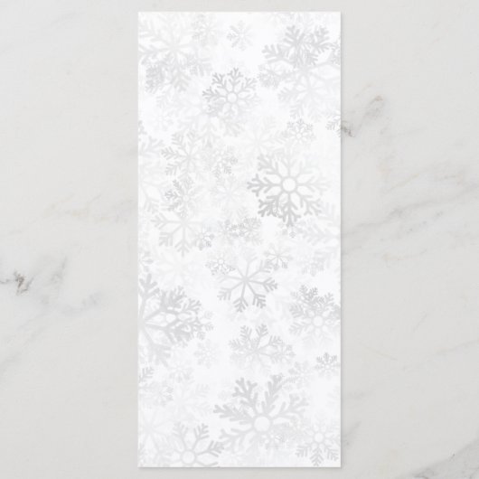 Winter Snowflake Wedding Menu (Achterkant)