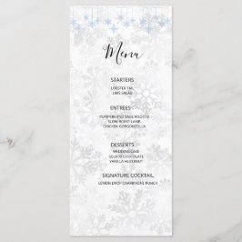 Winter Snowflake Wedding Menu
