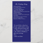 Winter Snowflake Wedding Programme Programmakaart (Achterkant)