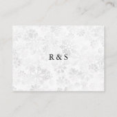 Winter Snowflake Wedding QR-code Informatiekaartje (Achterkant)