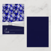 Winter Snowflake Wedding Receptie Plaats Kaarten Plaatskaartje (Voorkant / Achterkant)