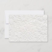Winter Snowflake Wedding Simple QR RSVP Kaartje (Achterkant)