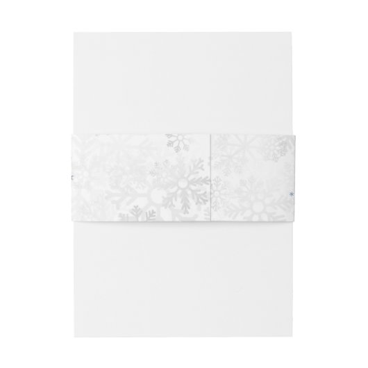 Winter Snowflake Wedding Uitnodigingen Wikkel (Achterkant Voorbeeld)