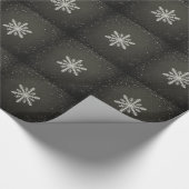 Winter Snowflake White Chalk Drawing Cadeaupapier (Hoek)