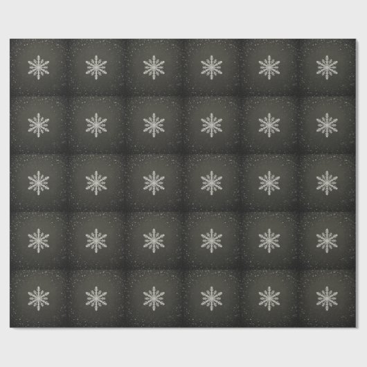 Winter Snowflake White Chalk Drawing Cadeaupapier (Vlak)