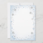 Winter Snowflake Woodland Animals Baby Shower Kaart (Achterkant)