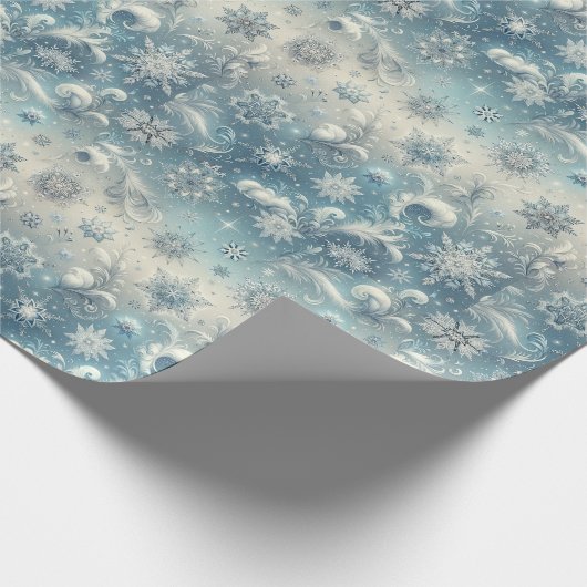 Winter Snowflake wrapppapier Cadeaupapier (Hoek)