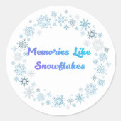 Winter Snowflake Wreath Sticker (Voorkant)