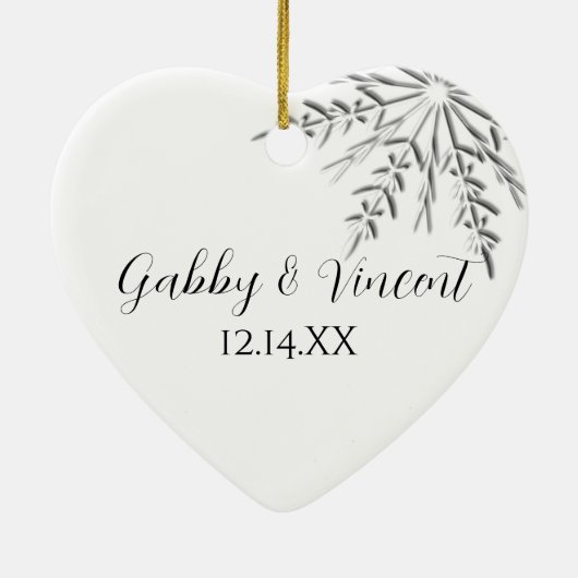 Winter Snowflake zal je mijn Bridesmaid zijn Keramisch Ornament (Achterkant)