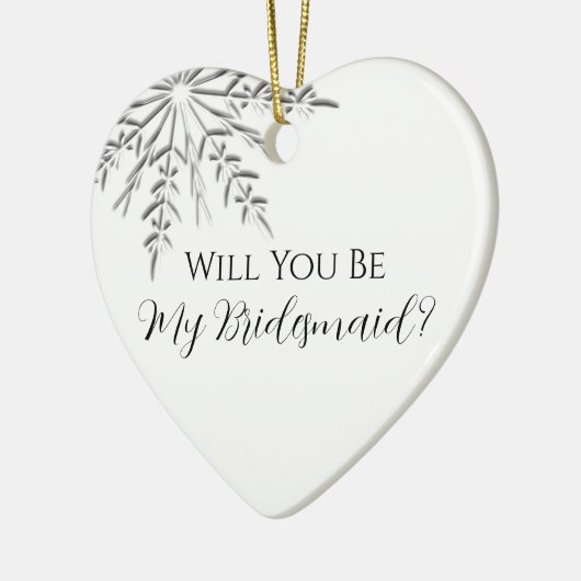 Winter Snowflake zal je mijn Bridesmaid zijn Keramisch Ornament (Links)