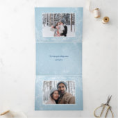 Winter Snowflakes 3-Foto Merry-kerstscript Drieluik Wenskaart (Binnen)