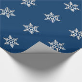 Winter Snowflakes aanpasbare achtergrondkleur Cadeaupapier (Hoek)