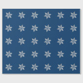 Winter Snowflakes aanpasbare achtergrondkleur Cadeaupapier (Vlak)