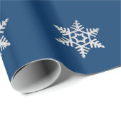 Winter Snowflakes aanpasbare achtergrondkleur Cadeaupapier (Rol Hoek)
