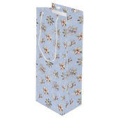 Winter Snowflakes and Sparkles Gift Bag Wijn Cadeautas (Voorkant Gekanteld)