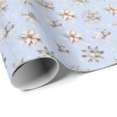 Winter Snowflakes and Sparkles Wrapping Paper Cadeaupapier (Rol Hoek)