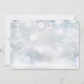 Winter Snowflakes Baby Foto: Dank je geboorte Aankondiging (Achterkant)