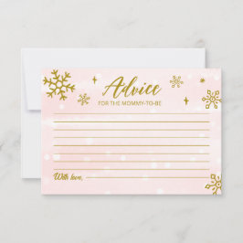 Winter Snowflakes Baby Girl Showadvieskaarten Kaart