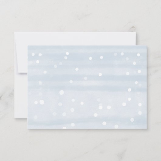 Winter Snowflakes Baby shower Advice Kards Kaart (Achterkant)