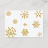 Winter Snowflakes Baby shower Boeken voor Baby Informatiekaartje (Achterkant)
