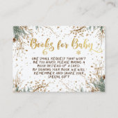 Winter Snowflakes Baby shower Boeken voor Baby Informatiekaartje (Voorkant)