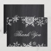 Winter Snowflakes Baby shower Dank u wel Kaart (Voorkant / Achterkant)