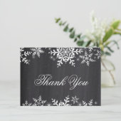 Winter Snowflakes Baby shower Dank u wel Kaart (Staand voorkant)