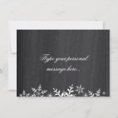 Winter Snowflakes Baby shower Dank u wel Kaart (Achterkant)