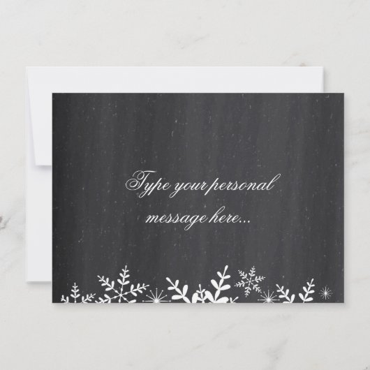 Winter Snowflakes Baby shower Dank u wel Kaart (Achterkant)