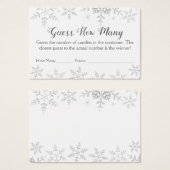 Winter Snowflakes Baby shower raad hoeveel spel Visitekaartje (Voorkant /achterkant)