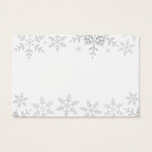 Winter Snowflakes Baby shower raad hoeveel spel Visitekaartje (Achterkant)