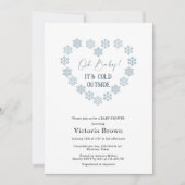 Winter Snowflakes Baby shower uitnodiging (Voorkant)