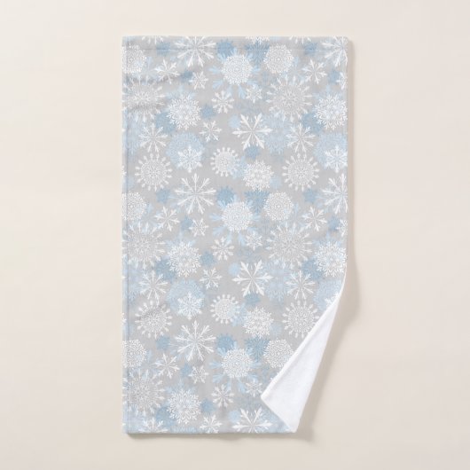 Winter Snowflakes Bad Handdoek (Handdoek)