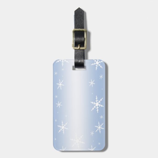 Winter Snowflakes Bagagelabel (Voorkant verticaal)