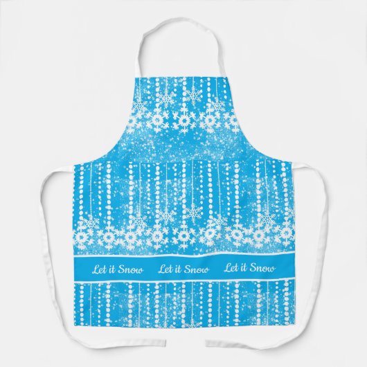 Winter Snowflakes Baking Schort (Voorkant)