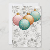 Winter Snowflakes Balls Ornamenten Baby shower Kaart (Achterkant)
