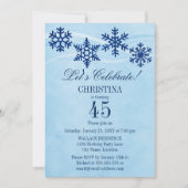 Winter Snowflakes Birthday Kaart (Voorkant)