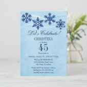 Winter Snowflakes Birthday Kaart (Staand voorkant)