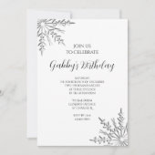 Winter Snowflakes Birthday Kaart (Voorkant)