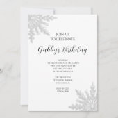 Winter Snowflakes Birthday Kaart (Voorkant)