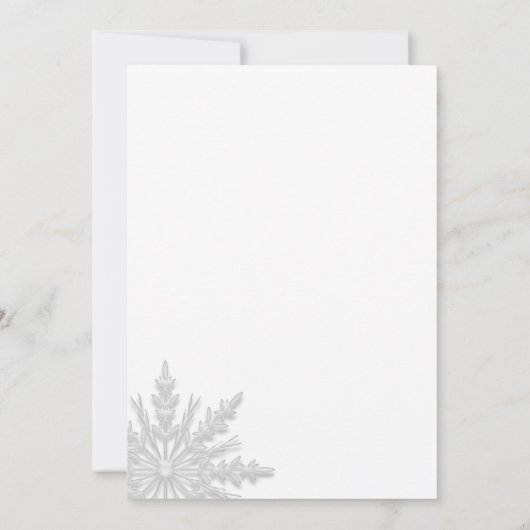 Winter Snowflakes Birthday Kaart (Achterkant)