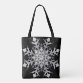Winter Snowflakes Black All-Over-Print Tas (Achterkant)
