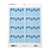 Winter Snowflakes Blank Shipping Labels (Full Sheet)