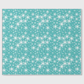 Winter Snowflakes Blue en White Holiday Cadeaupapier (Vlak)