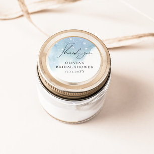 Winter Snowflakes Blue Ronde Sticker